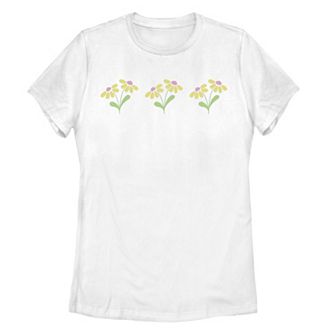 Juniors' Flower Trio Graphic Tee