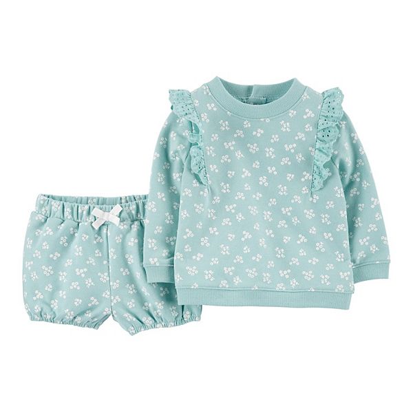 Baby Girl Carter's 2Piece Floral Sweater & Shorts Set