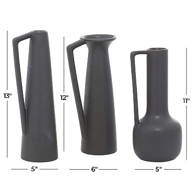 CosmoLiving by Cosmopolitan Matte Finish Vase Table Decor 3-piece Set