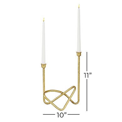 CosmoLiving by Cosmopolitan Modern Tapered Candle Holder Table Decor