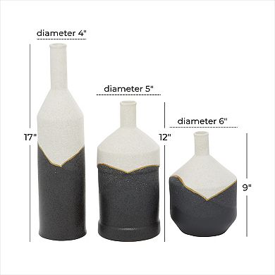 CosmoLiving by Cosmopolitan Two Tone Vase Table Decor 2-piece Set