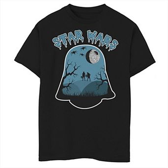 Boys 8-20 Star Wars Death Star Darth Vader Helmet Zombie Graphic Tee