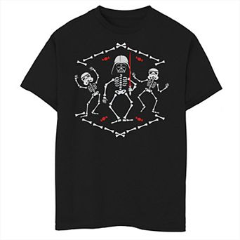 Boys 8-20 Star Wars Vader And Troopers Skeletons Graphic Tee