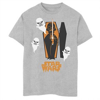 Boys 8-20 Star Wars Vader Coffin And Trooper Ghosts Graphic Tee