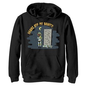 Boys 8-20 Star Wars Boba Fett Hands Off Halloween Poster Hoodie