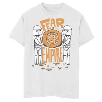 Boys 8-20 Star Wars Trooper Fear The Empire Jack-O-Lantern Poster Graphic Tee
