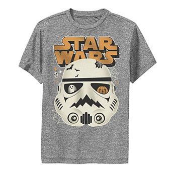 Boys 8-20 Star Wars Trooper Spooky Helmet Logo Graphic Tee