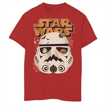 Boys 8-20 Star Wars Trooper Spooky Helmet Logo Graphic Tee