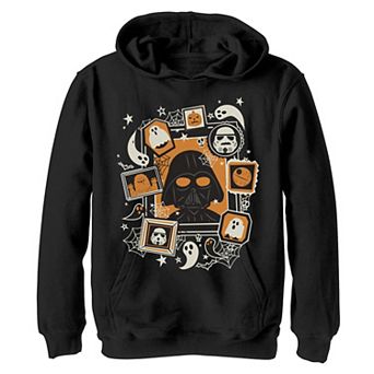 Boys 8-20 Star Wars Darth Vader And Ghosts Halloween Poster Hoodie