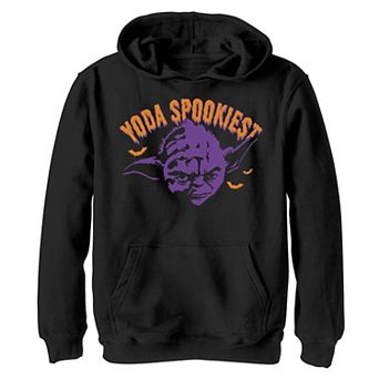 Boys 8-20 Star Wars Halloween Purple Yoda Spookiest Hoodie