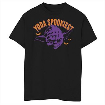 Boys 8-20 Star Wars Halloween Purple Yoda Spookiest Graphic Tee