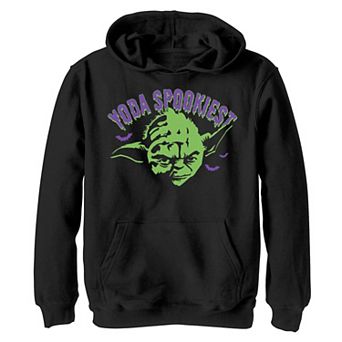 Boys 8-20 Star Wars Halloween Purple Yoda Spookiest Hoodie