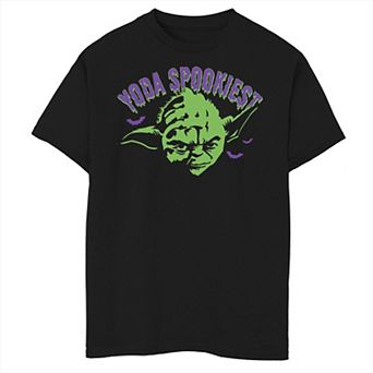 Boys 8-20 Star Wars Halloween Purple Yoda Spookiest Graphic Tee