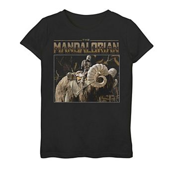 Girls 7-16 Star Wars: The Mandalorian & The Child Bantha Ride Graphic Tee
