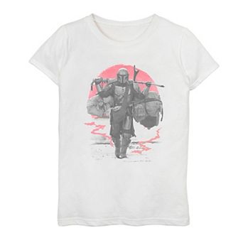 Girls 7-16 Star Wars: The Mandalorian Luggage Red Sun R8 Graphic Tee