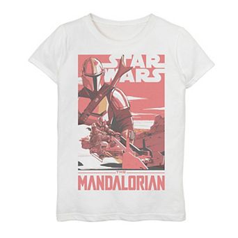 Girls 7-16 Star Wars Manalorian Mad Mando Poster Tee