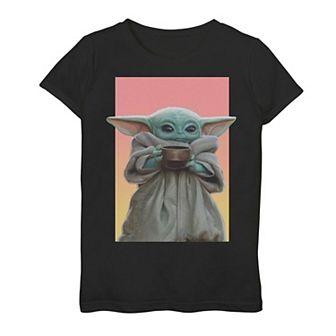 Girls 7-16 Star Wars The Mandalorian The Child Eating Poster Tee