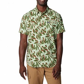 Men's Columbia UPF 40 Utilizer Printed Short Sleeve Button-Down Shirt