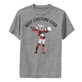 Boys 8-20 DC Comics Harley Quinn Best Costume Ever Text Poster Performance Graphic Tee