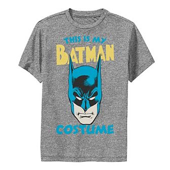 Boys 8-20 DC Comics Batman This Is My Costume Text Poster Performance Graphic Tee