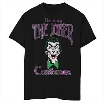 Boys 8-20 DC Comics This Is My The Joker Costume Text Graphic Tee
