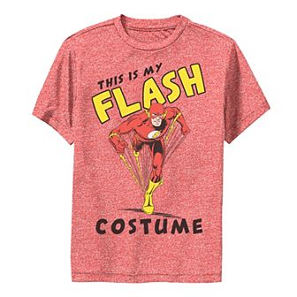 Boys 8-20 DC Comics This Is My Flash Costume Text Poster Performance Graphic Tee