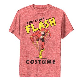 Boys 8-20 DC Comics This Is My Flash Costume Text Poster Performance Graphic Tee
