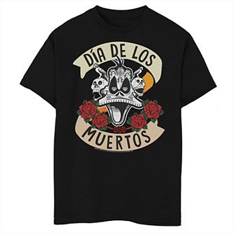 Boys 8-20 Looney Tunes Dia De Los Muertos Daffy Duck Graphic Tee
