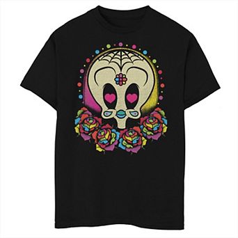 Boys 8-20 Looney Tunes Tweety Sugar Skull Floral Graphic Tee