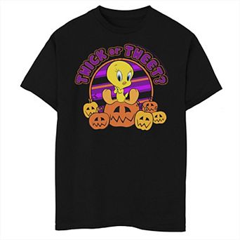 Boys 8-20 Looney Tunes Halloween Tweety Bird Twick Or Tweet Graphic Tee