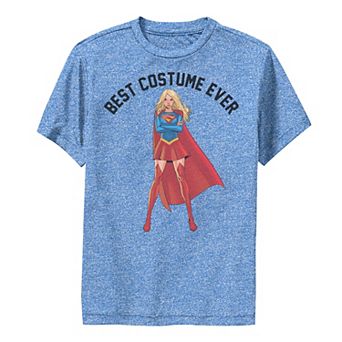 Boys 8-20 DC Comics Supergirl Best Costume Ever Text Poster Performance Graphic Tee