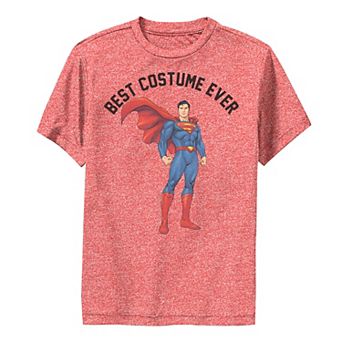 Boys 8-20 DC Comics Superman Best Costume Ever Text Poster Performance Graphic Tee