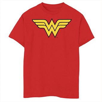 Boys 8-20 DC Comics Wonderwoman Wonder Emblem Logo Graphic Tee