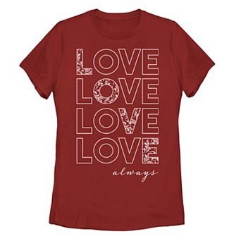 Juniors' Trendy Love Always Stacked Tee