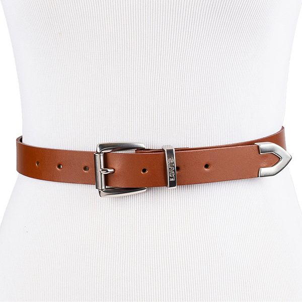 Women s Plus Levi s Western Metal Tip End Leather Belt