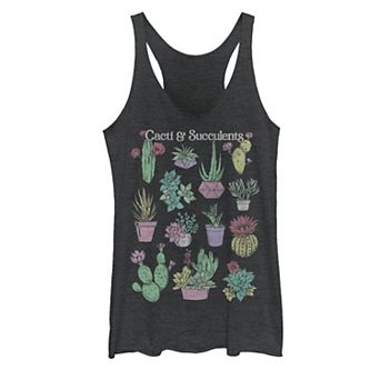 Juniors' Cacti And Succulents Graphic Tank Top