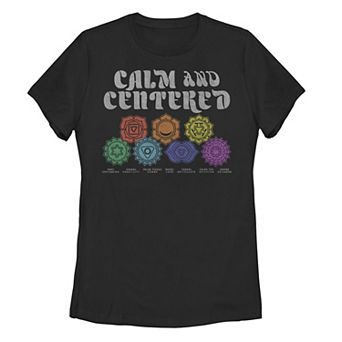 Juniors' Chakras Calm & Centered Graphic Tee