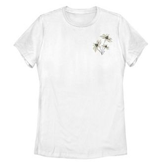 Juniors' Garden Flowers Graphic Tee