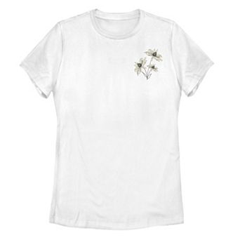 Juniors' Garden Flowers Graphic Tee
