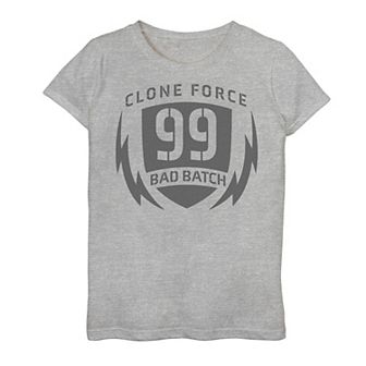Girls 7-16 Star Wars: The Bad Batch Clone Force 99 Lightning Logo Graphic Tee