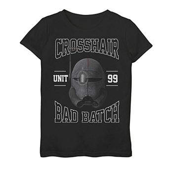 Girls 7-16 Star Wars: The Bad Batch Crosshair Unit 99 Big Face Graphic Tee