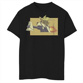 Boys 6-20 Star Wars: The Mandalorian The Child Speeder Bike Sketch Graphic Tee