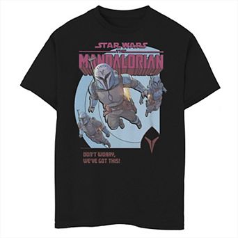Boys 6-20 Star Wars: The Mandalorian True Mandalorians Comic Style Portrait Graphic Tee