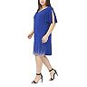 Plus Size Chaus Beaded Cold-Shoulder Dress