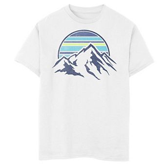 Boys 6-20 Trendy Sunset Mountain Range Pocket Graphic Tee