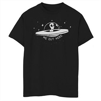 Boys 8-20 Alien In The Saucer We Out Here Graphic Tee