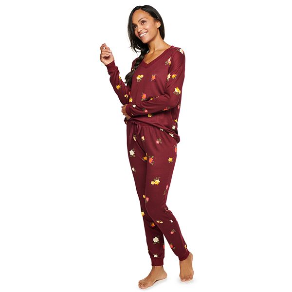 Women's Sonoma Goods For Life® Ribbed VNeck Pajama Top & Pajama Pants