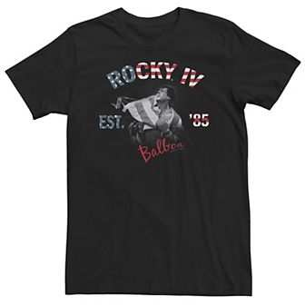 Big & Tall Rocky IV Est. '85 American Flag Fill Tee