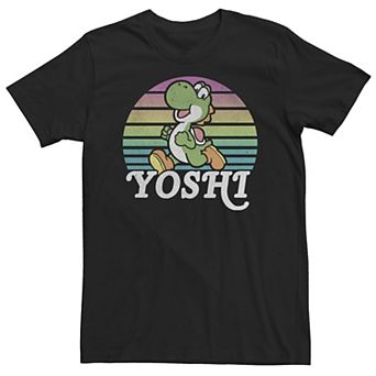 Big & Tall Super Mario Yoshi Retro Line Run Portrait Tee