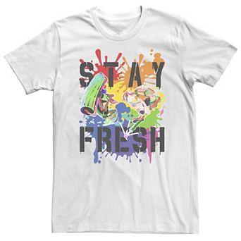 Big & Tall Splatoon Pride Stay Fresh Rainbow Paint Splat Tee